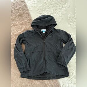 Girls Columbia Rain Jacket Coat Black Size YXL 18 20